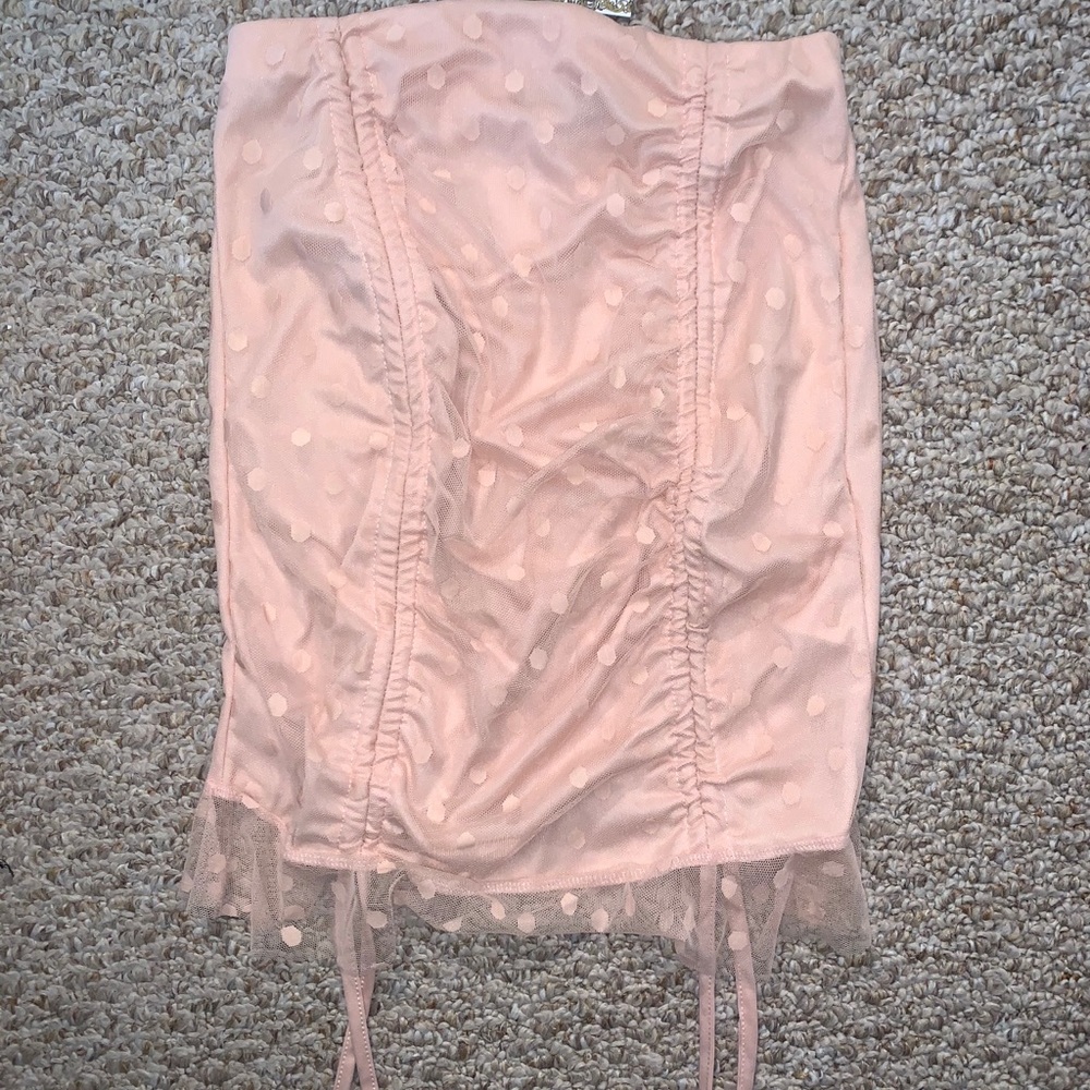 Boohoo Light Pink Mini Skirt